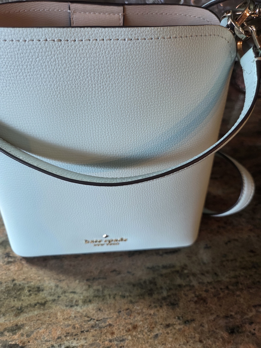 Kate Spade Light Blue Leather Bucket Bag with Matching Wallet - Picture 6 of 11